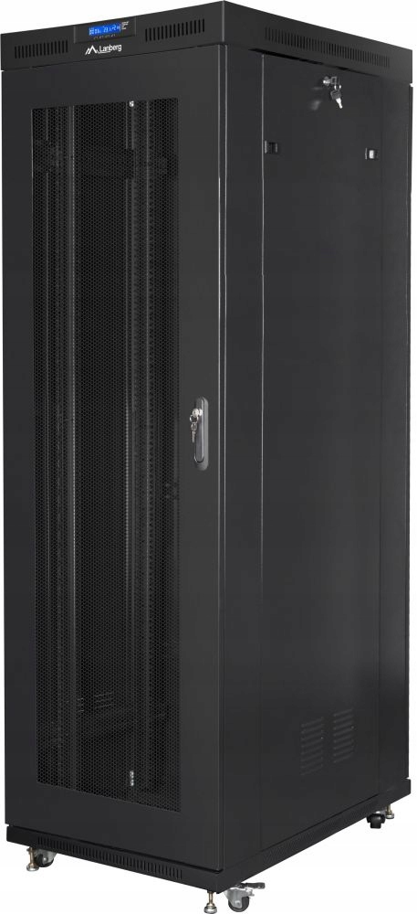 Inštalačná racková skrinka Lanberg, stojaca, 19 palcov, 37U, 800x1000, čierna